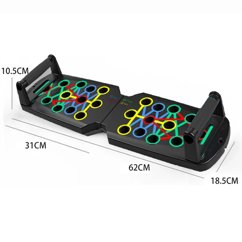 Transform Your Workout with the Portable Multifunctional Push-Up Board Set - Foldable Fitness Equipment for Comprehensive Chest, Abdomen, Arms, and Back Training