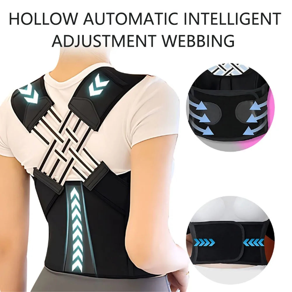 Transform Your Posture with Our Magnetic Therapy Back Corrector - Adjustable Shoulder Support for Ultimate Comfort and Breathability