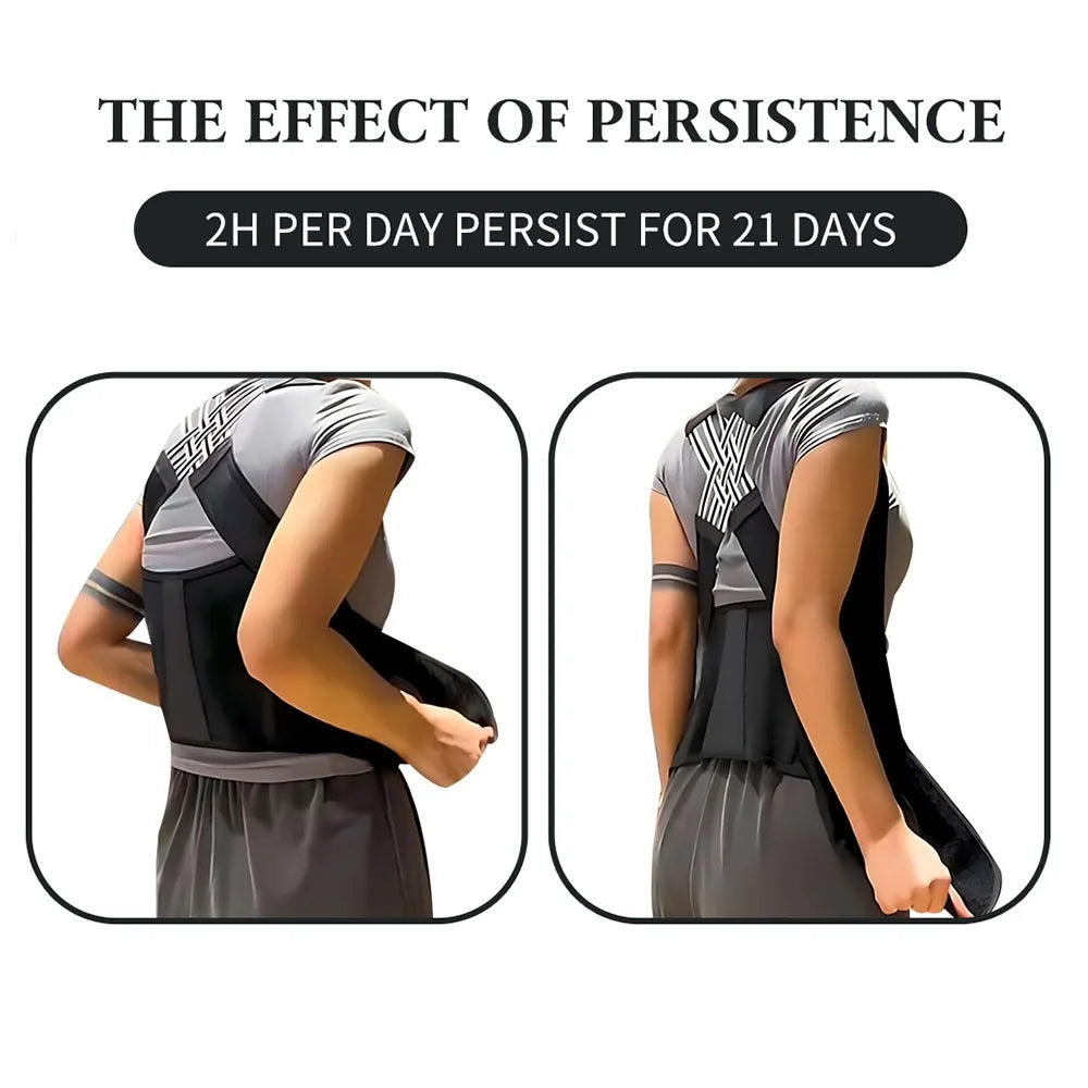 Transform Your Posture with Our Magnetic Therapy Back Corrector - Adjustable Shoulder Support for Ultimate Comfort and Breathability