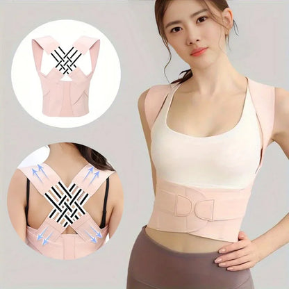 Transform Your Posture with Our Magnetic Therapy Back Corrector - Adjustable Shoulder Support for Ultimate Comfort and Breathability